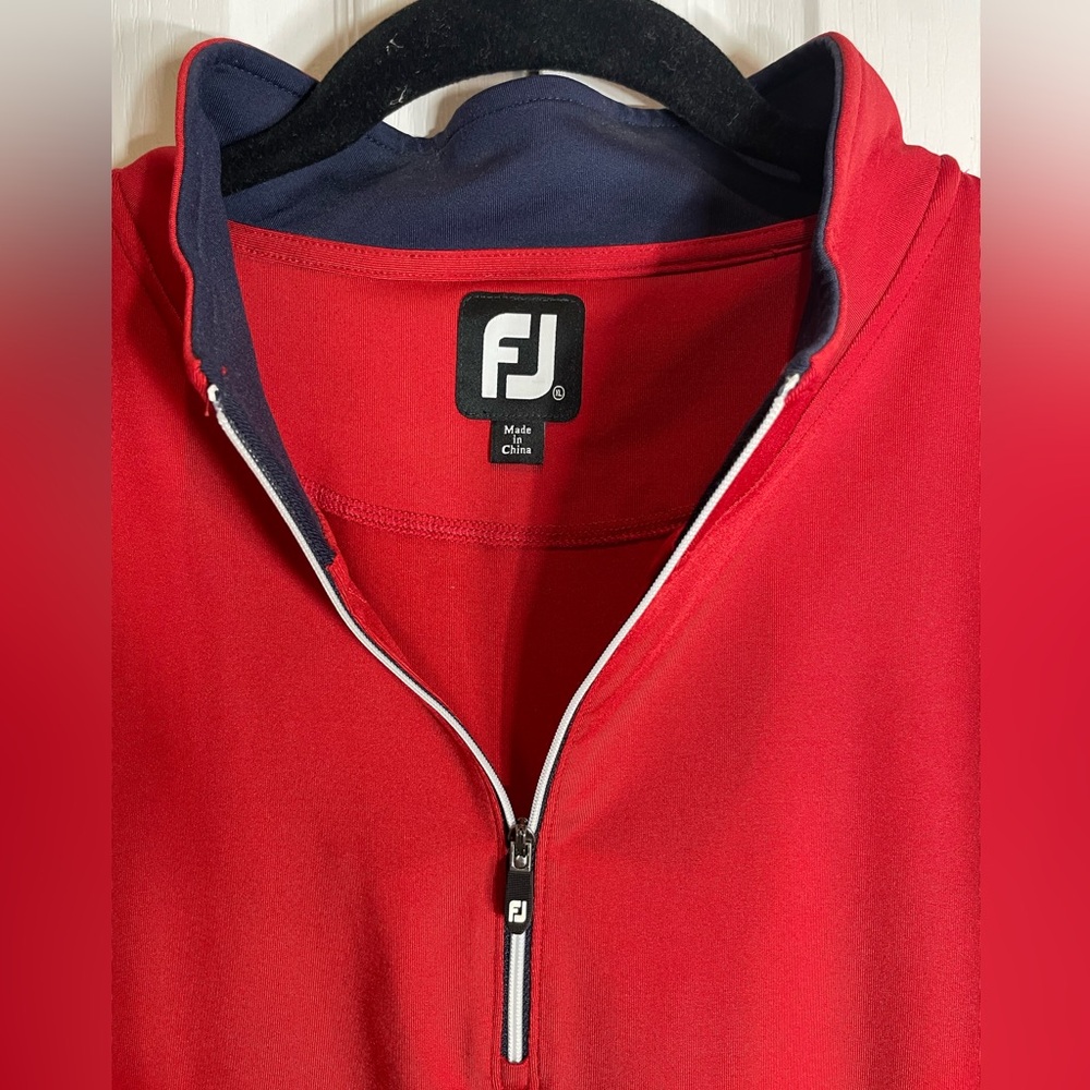 Red Quarter-Zip Pullover - Picture 3 of 6